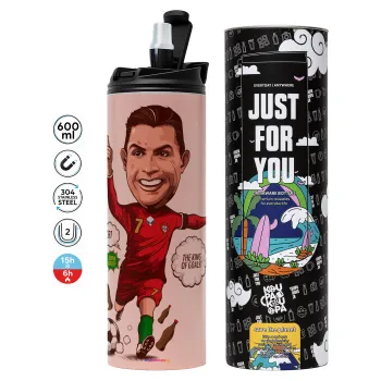Cristiano Ronaldo, Tumbler stainless steel PINK 600ml