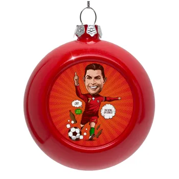 Cristiano Ronaldo, Στολίδι Χριστουγεννιάτικη μπάλα δένδρου Κόκκινη 8cm