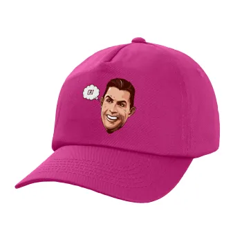 Cristiano Ronaldo, Adult Baseball Cap, 100% Cotton, Purple (COTTON, ADULT, UNISEX, ONE SIZE)