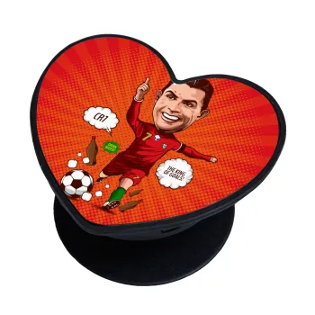 Cristiano Ronaldo, Phone Holders Stand  καρδιά Μαύρο Βάση Στήριξης Κινητού στο Χέρι
