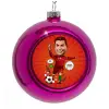 Purple Christmas tree ornament bauble 8cm