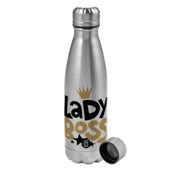 Lady Boss, Μεταλλικό παγούρι νερού, ανοξείδωτο ατσάλι, 750ml