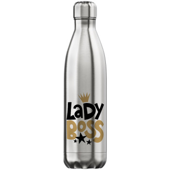 Lady Boss, Inox (Stainless steel) hot metal mug, double wall, 750ml