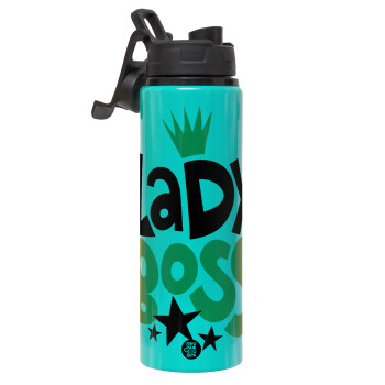 Lady Boss, Μεταλλικό παγούρι νερού με καπάκι ασφαλείας, αλουμινίου 850ml