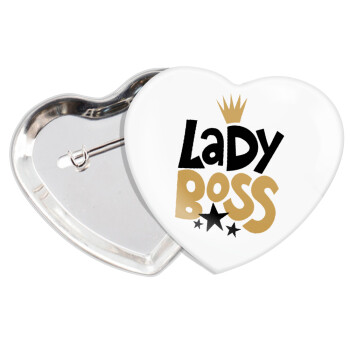 Lady Boss, Κονκάρδα παραμάνα καρδιά (57x52mm)