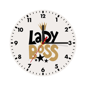 Lady Boss, Wooden wall clock (20cm)