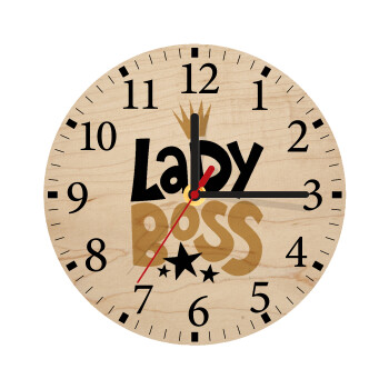Lady Boss, Ρολόι τοίχου ξύλινο plywood (20cm)