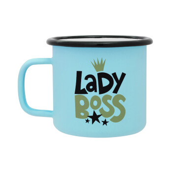 Lady Boss, Κούπα Μεταλλική εμαγιέ ΜΑΤ σιέλ 360ml