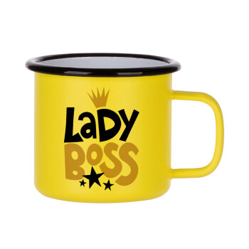Lady Boss, Metallic enamel MATT Yellow cup 360ml