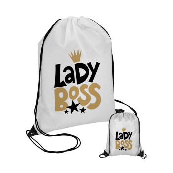 Lady Boss, Τσάντα πουγκί με μαύρα κορδόνια (1 τεμάχιο)
