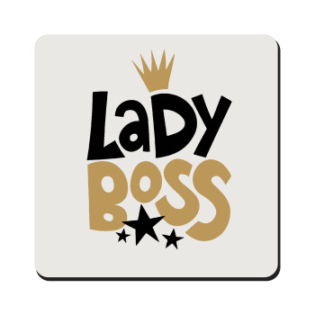 Lady Boss, Τετράγωνο μαγνητάκι ξύλινο 9x9cm