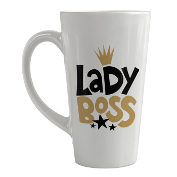 Lady Boss, Κούπα κωνική Latte Μεγάλη, κεραμική, 450ml
