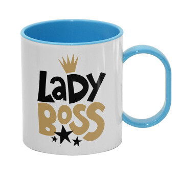 Lady Boss, Κούπα (πλαστική) (BPA-FREE) Polymer Μπλε για παιδιά, 330ml
