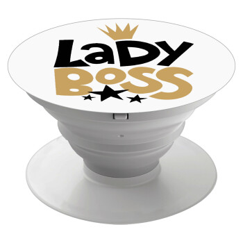 Lady Boss, Phone Holders Stand  White Hand-held Mobile Phone Holder