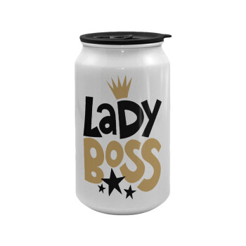 Lady Boss, Κούπα ταξιδιού μεταλλική με καπάκι (tin-can) 500ml