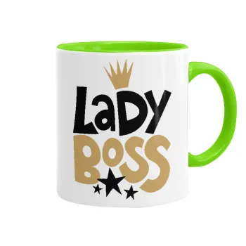 Lady Boss, Κούπα χρωματιστή βεραμάν, κεραμική, 330ml