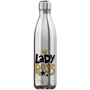Lady Boss, Μεταλλικό παγούρι θερμός Inox (Stainless steel), διπλού τοιχώματος, 750ml