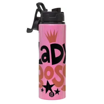 Lady Boss, Μεταλλικό παγούρι νερού με καπάκι ασφαλείας, αλουμινίου 850ml