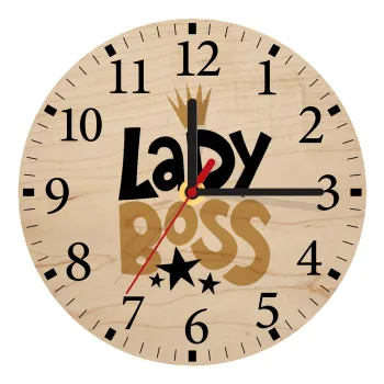 Lady Boss, Ρολόι τοίχου ξύλινο plywood (20cm)