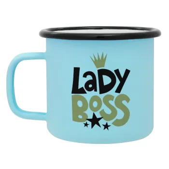 Lady Boss, Κούπα Μεταλλική εμαγιέ ΜΑΤ σιέλ 360ml