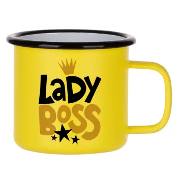 Lady Boss, Metallic enamel MATT Yellow cup 360ml