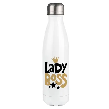 Lady Boss, Metal mug thermos White (Stainless steel), double wall, 500ml