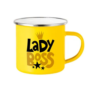 Lady Boss, Κούπα Μεταλλική εμαγιέ Κίτρινη 360ml