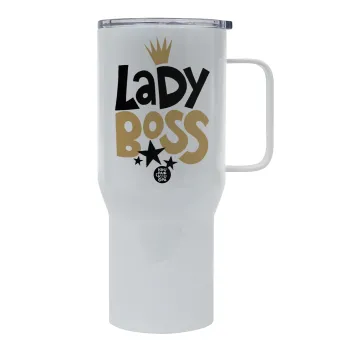 Lady Boss, Mega Stainless steel Tumbler with lid, double wall 750L