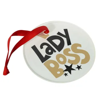 Lady Boss, Στολίδι Χριστουγεννιάτικο στολίδι γυάλινο 9cm