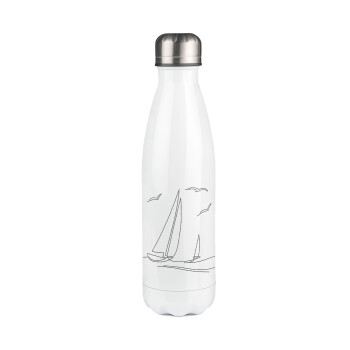 Sailing, Metal mug thermos White (Stainless steel), double wall, 500ml