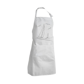 Sailing, Adult Chef Apron (with sliders and 2 pockets)
