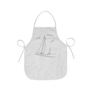Ιστιοπλοΐα Sailing, Ποδιά Σεφ Ολόσωμη κοντή Ενηλίκων (63x75cm)