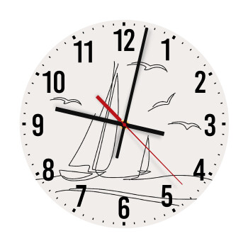 Ιστιοπλοΐα Sailing, Ρολόι τοίχου ξύλινο (30cm)