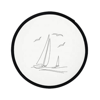 Sailing, Βεντάλια υφασμάτινη αναδιπλούμενη με θήκη (20cm)