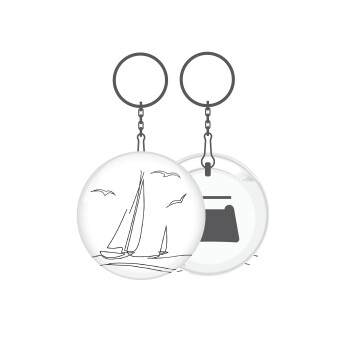 Sailing, Μπρελόκ μεταλλικό 5cm με ανοιχτήρι