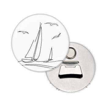 Sailing, Μαγνητάκι και ανοιχτήρι μπύρας στρογγυλό διάστασης 5,9cm
