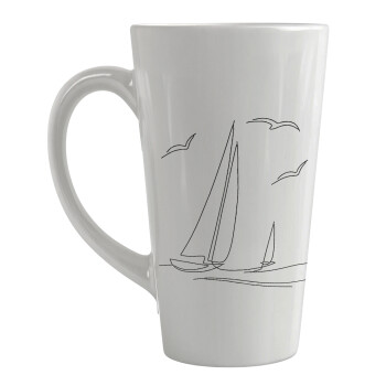 Sailing, Κούπα κωνική Latte Μεγάλη, κεραμική, 450ml