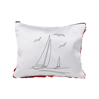 Sailing, Τσαντάκι νεσεσέρ με πούλιες (Sequin) Κόκκινο