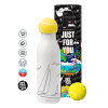 Tennis ball Metal mug thermos White, double wall, 550ml