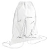 Backpack pouch GYMBAG white (28x40cm)