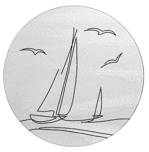 Ιστιοπλοΐα Sailing — Επιφάνεια κοπής γυάλινη στρογγυλή (30cm)