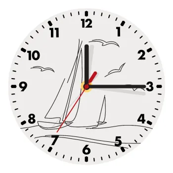 Ιστιοπλοΐα Sailing, Ρολόι τοίχου ξύλινο (20cm)