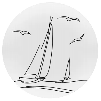 Ιστιοπλοΐα Sailing, Mousepad Στρογγυλό 20cm