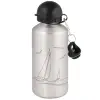 Metallic water jug, Silver, aluminum 500ml