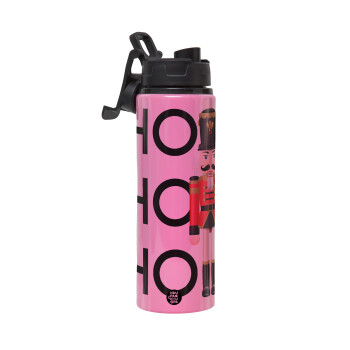 Nutcracker, Metallic water bottle with safety lid, 850ml aluminum