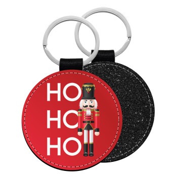 Μολυβένιος στρατιώτης, Μπρελόκ Δερματίνη, στρογγυλό ΜΑΥΡΟ (5cm)