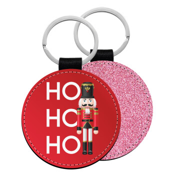 Nutcracker, Μπρελόκ Δερματίνη, στρογγυλό ΡΟΖ (5cm)