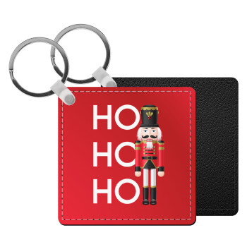 Nutcracker, Μπρελόκ Δερματίνη, τετράγωνο ΜΑΥΡΟ (5x5cm)