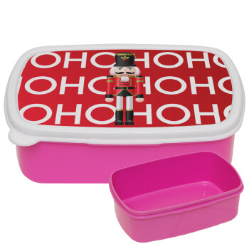 Nutcracker, ΡΟΖ παιδικό δοχείο φαγητού (lunchbox) πλαστικό (BPA-FREE) Lunch Βox M18 x Π13 x Υ6cm