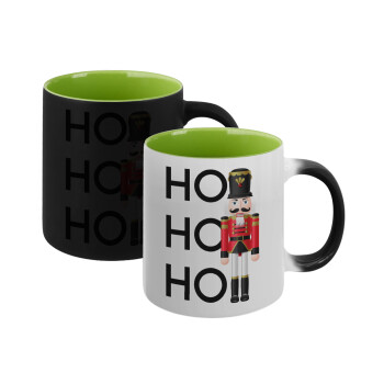 Nutcracker, Κούπα Μαγική εσωτερικό πράσινο, κεραμική 330ml που αλλάζει χρώμα με το ζεστό ρόφημα